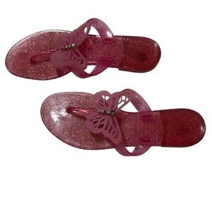 Coach Pasarella Jelly Thong Sandals Sz7 Butterfly Bling